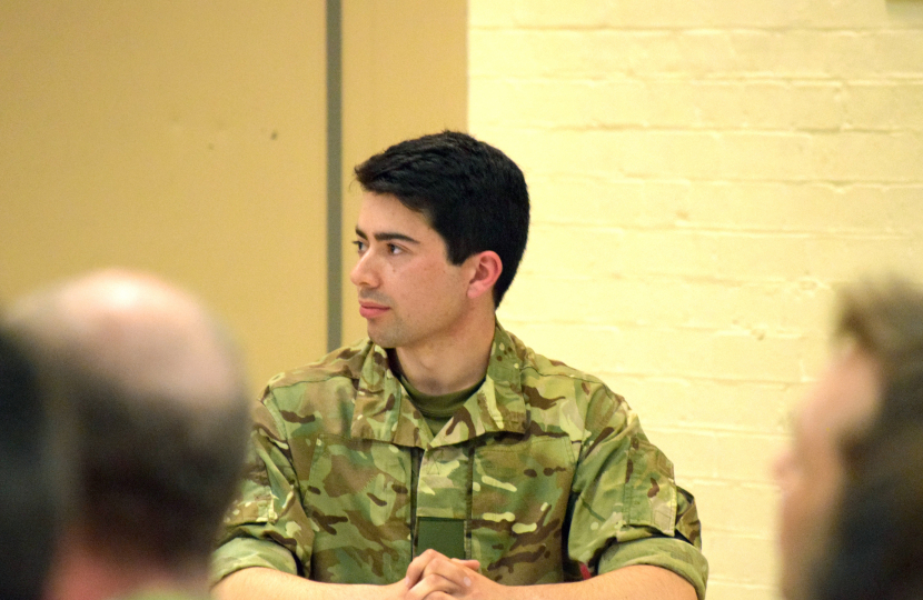 Panelist at an army event